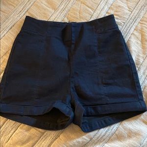 High waisted jeans shorts: Urban Outfitters